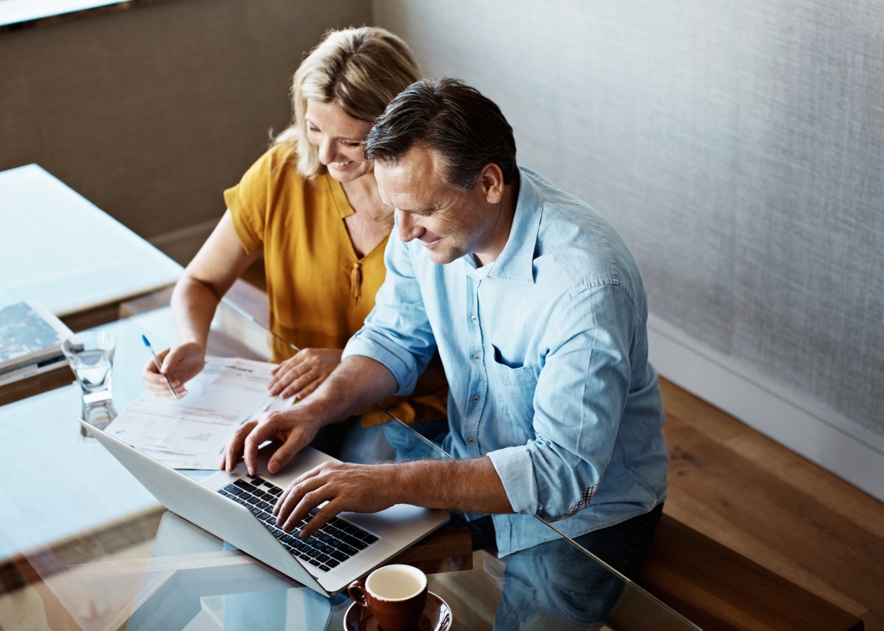 Older Couple on Computer